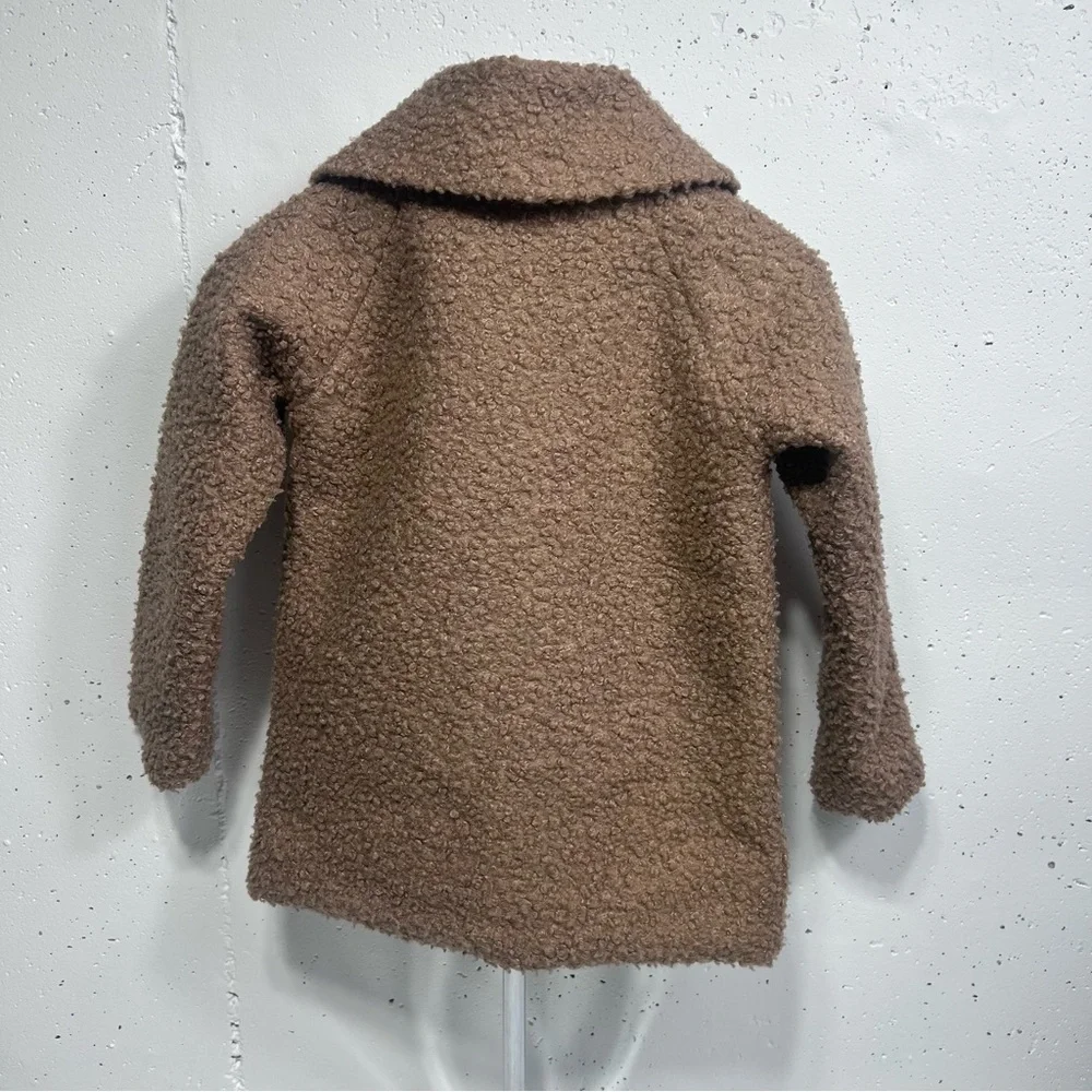 Paola Toddler Girls Brown Teddy Bear Cozy Jacket 4T